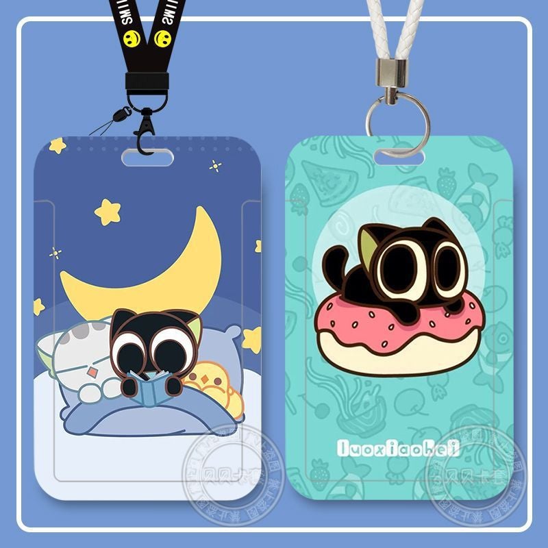 Luo Xiaohei'S Battle Story Cat Student Campus Card Slide Cover Card Holder Meal Card Bus Id Card Protection Cartoon Cute - Image 4